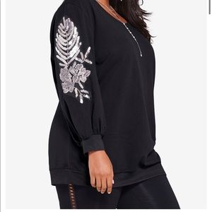 Long sleeve black sweatshirt